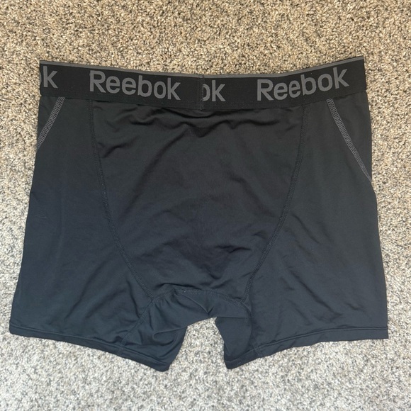 Reebok Men's Black Boxer Briefs with Gray Accents - Picture 2 of 4